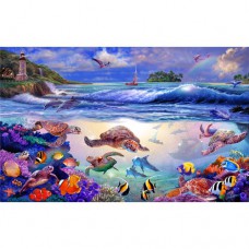 STEVE SUNDRAM GREETING CARD Turtle Paradise